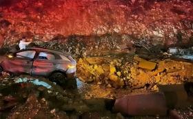 Китайски електромобил и хората в него оцеляха след близко попадение на иранска ракета