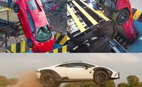Гавра с три Lamborghini-та само защото ще се гледа (Видео)