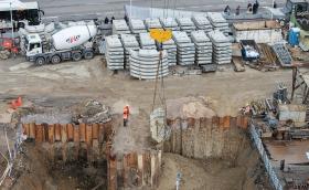 Вижте от птичи поглед строителството на линия 6 на метрото