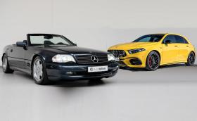 Този 23-годишен Merc SL 60 AMG или нов A 45 AMG?