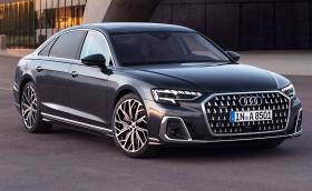 Новото Audi A8 идва с още по-голяма решетка, дигитални фарове и S line изпълнение