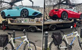 Вижте как “паяк” вдига неправилно паркирани Lambo и Ferrari