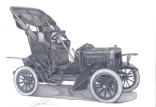 Laurin & Klement Voiturette A, 1905. Моделът, който утвърждава Laurin & Klement на пазара. Произведен в 44 екземпляра.