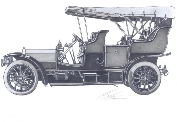 Laurin & Klement FF, 1907. Забележителен модел, произвеждан с каросерия тип Краля на Белгия и тип Лале. Осмакът всъщност е съставен от два свързани 4-цилиндрови двигателя с общ колянов вал