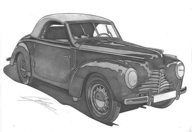 Skoda 1101 Roadster, 1947, един от първите следвоенни модели на Skoda