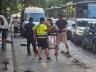 Момент от демонтирането на старите разделители по бул. Дондуков