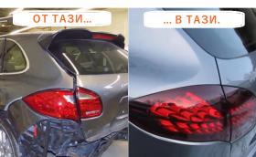 Как се възстановява стабилно натресено отзад Porsche Cayenne? Този човек е виртуоз на метала. Галерия и видео