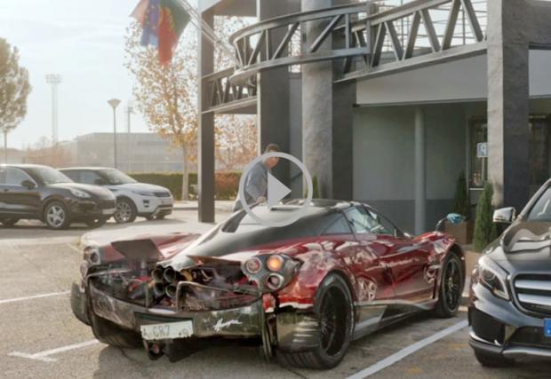 Кристиано Роналдо потрошава Pagani Huayra в рекламно видео. Видеото
