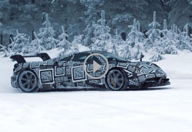 Pagani Huayra BC на лед. Със 750 коня? Става ли? Лесна работа, когато си тест пилота на марката. Видео